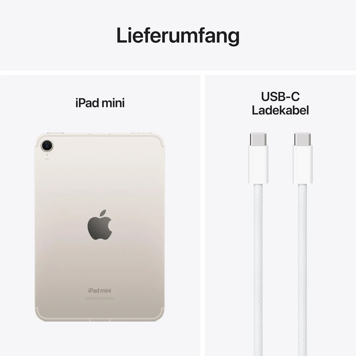 Apple iPad mini 8.3 (21,1cm) 7. Generation Wi-Fi 128 GB Starlight