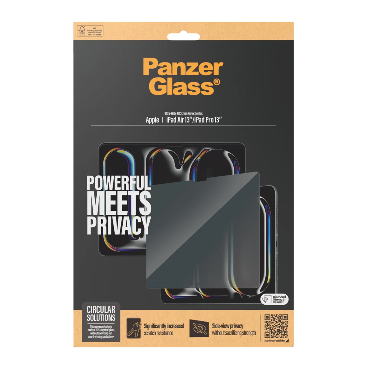 PanzerGlass® Privacy Displayschutz Ultra-Wide Fit für iPad Air 13'' (2024-2025) / iPad Pro 13'' (2024-2025)