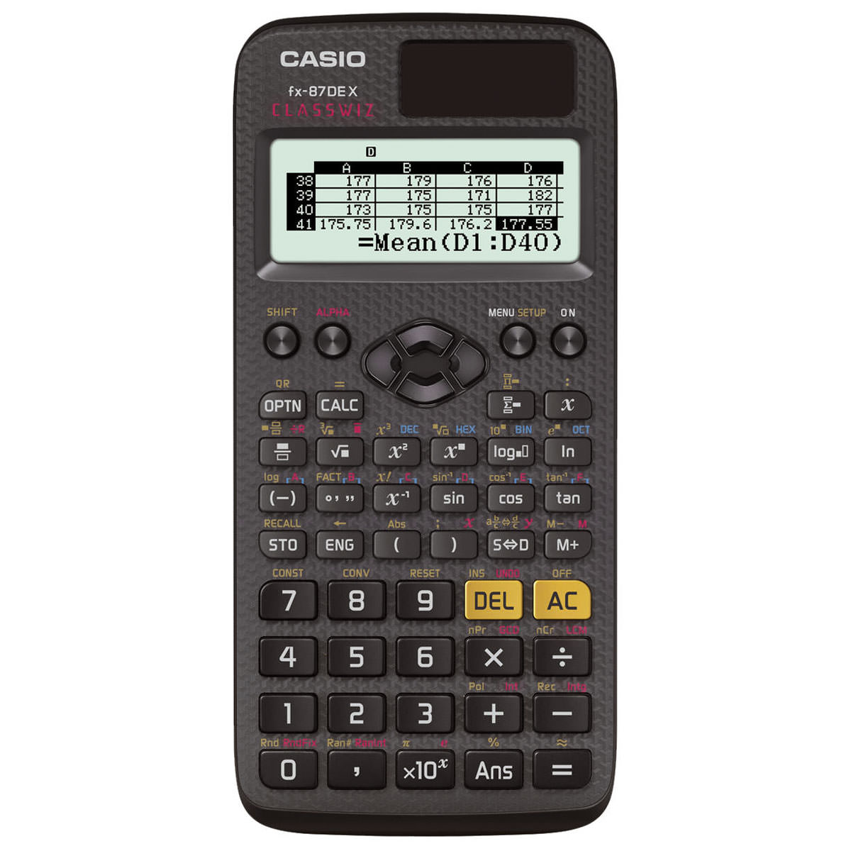 Casio FX-87 DE X Schulrechner und Schutztasche türkis 