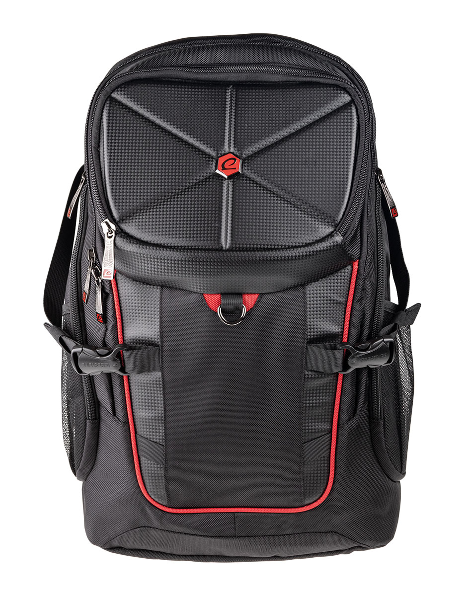 BestLife Gaming Chord RUCKSACK schwarz/rot Gaming Rucksack mit USB, Headsetfach, 17'' Laptop