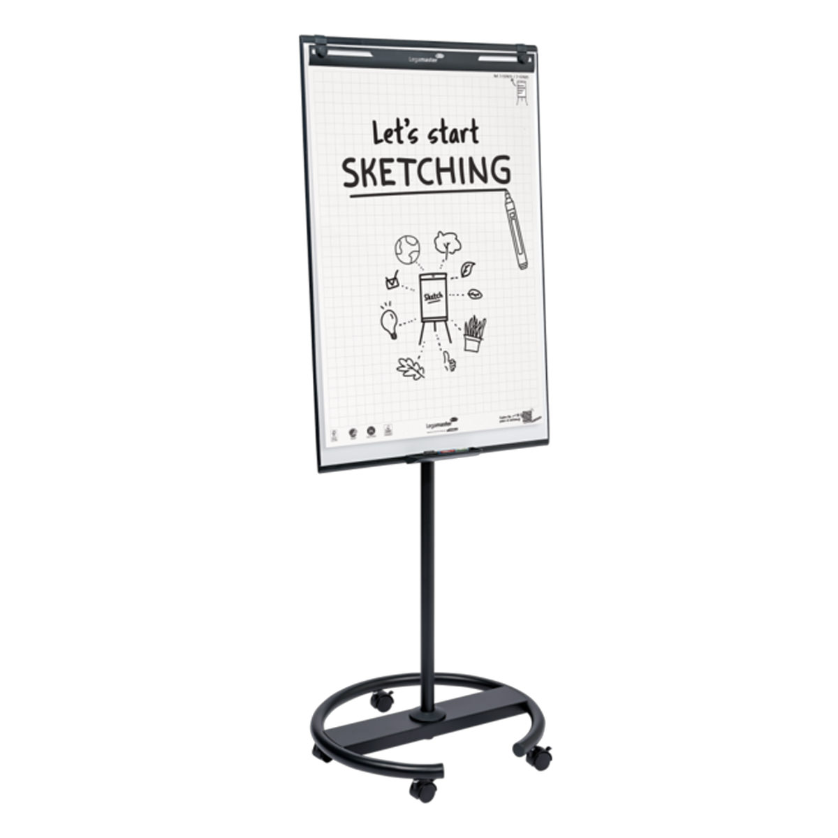 Legamaster 7-153210 mobiles Flipchart SKETCH EASY, Rundfuß Legamaster 7-153210 mobiles Flipchart SKETCH EASY, Rundfuß