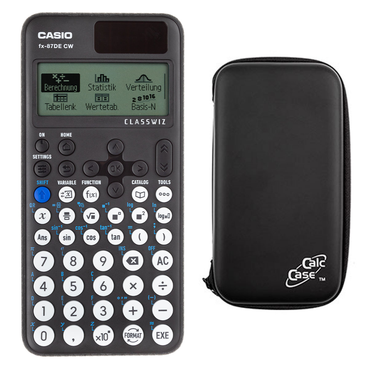 Casio FX-87 DE CW mit CalcCase-Schutztasche 