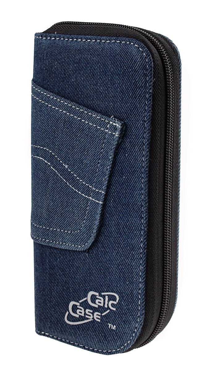 Casio FX-82 DE CW mit Jeans-Tasche dunkelblau, und Zirkelset pink
