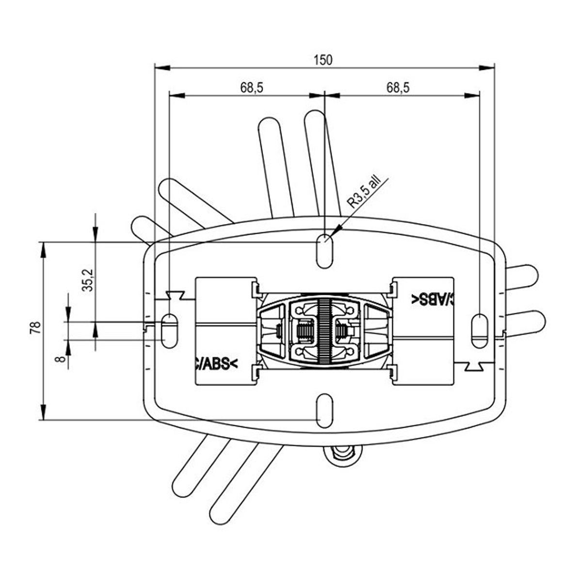 SMS Projector CL V2150-2400A/S höhenverstellbare Deckenhalterung für Projektoren