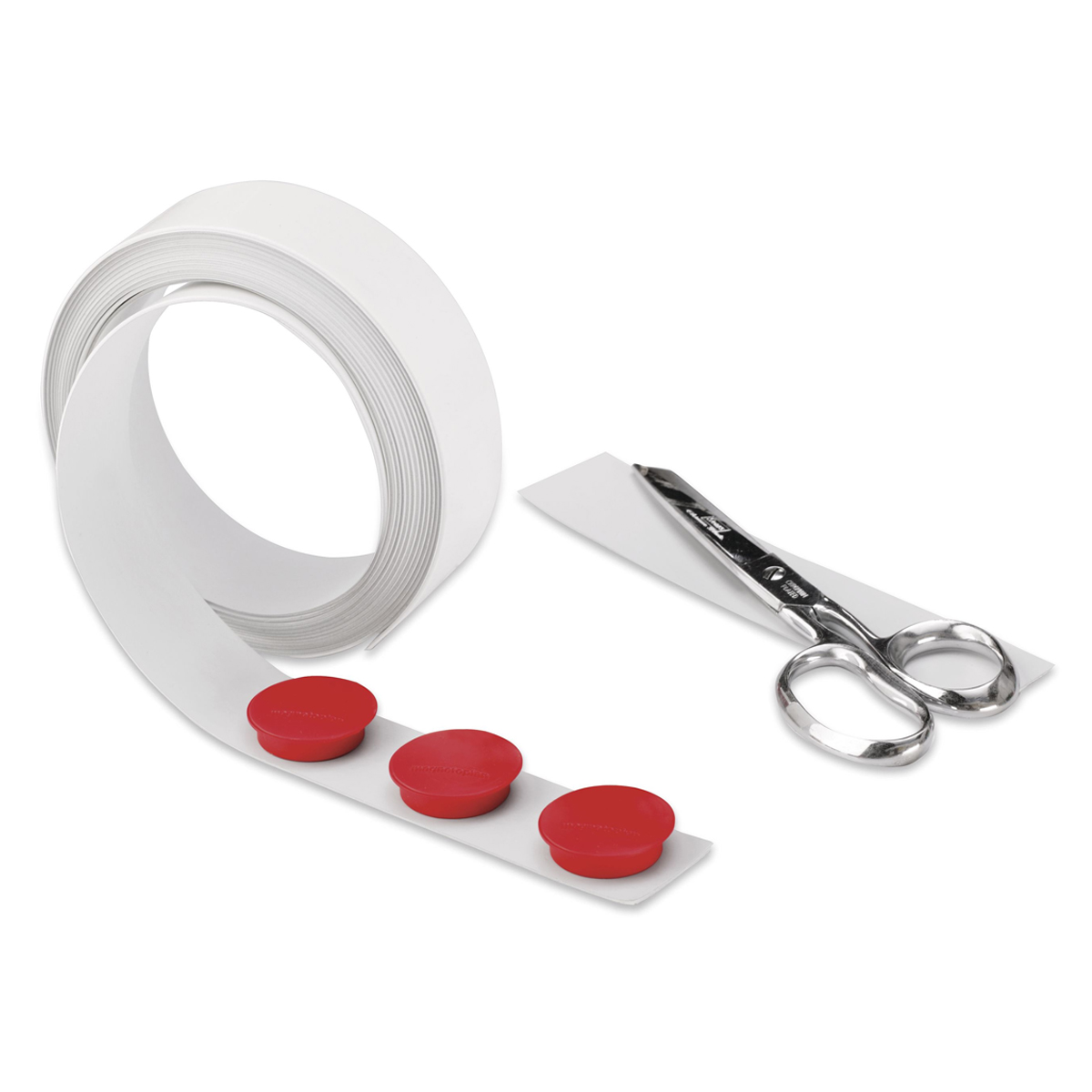 Magnetoplan 5705105 Metallband, magnethaftend, weiß 