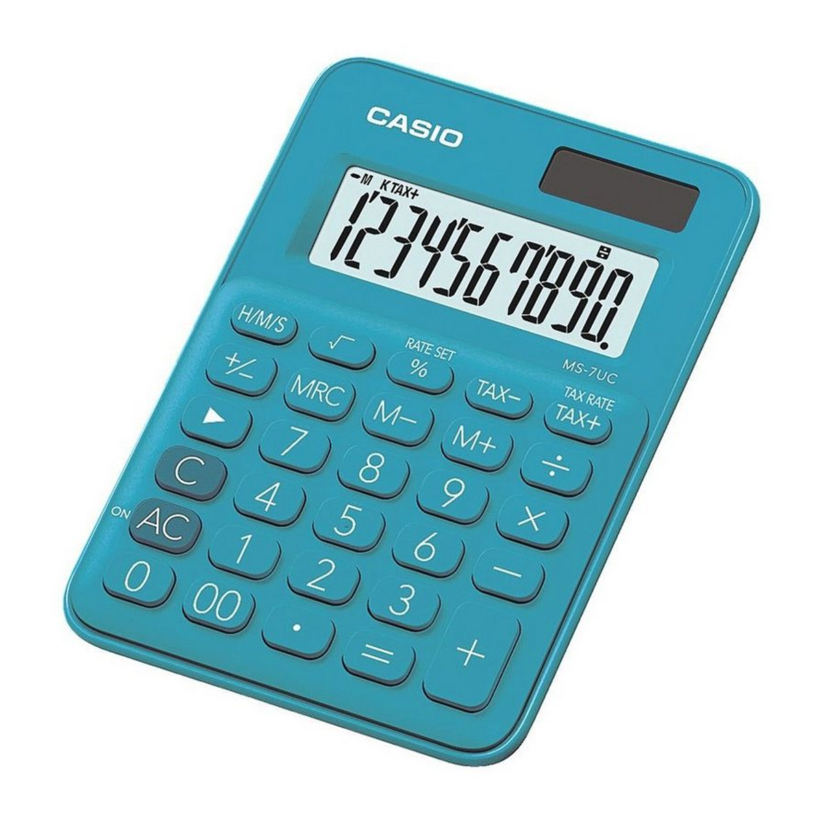 Casio MS-7 UC BU anzeigender Tischrechner blau 