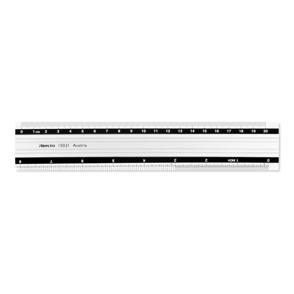 Aristo Alu-Lineal 20 cm mm-Teilung, mit Gummiauflage 
