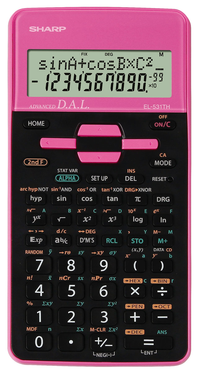 Sharp EL-531 TH PK Schulrechner pink 