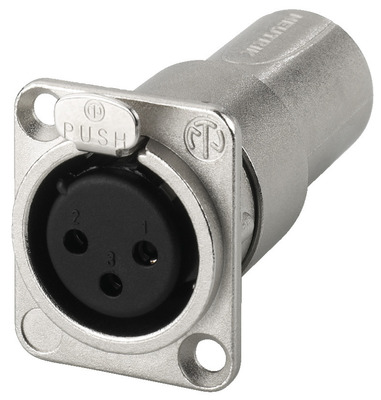 MONACOR NA-3FDM NEUTRIK-XLR-Durchgangs-Einbauarmaturen, 3-polig