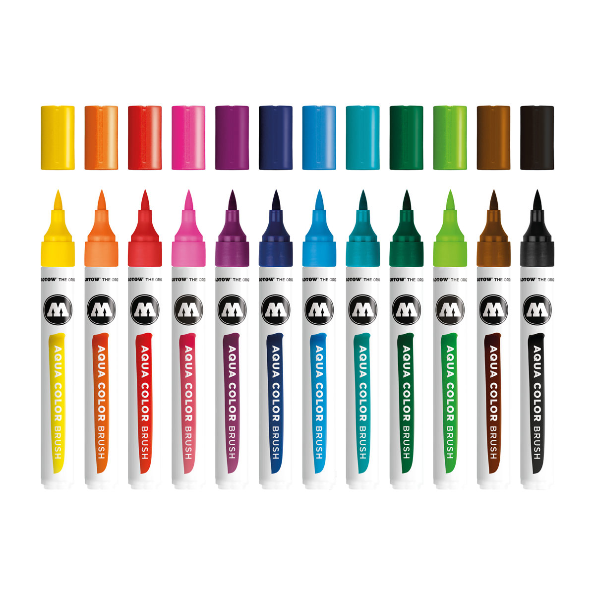 Molotow Marker AQUA COLOR BRUSH 12er Etui, Basic Set 1, sortiert 