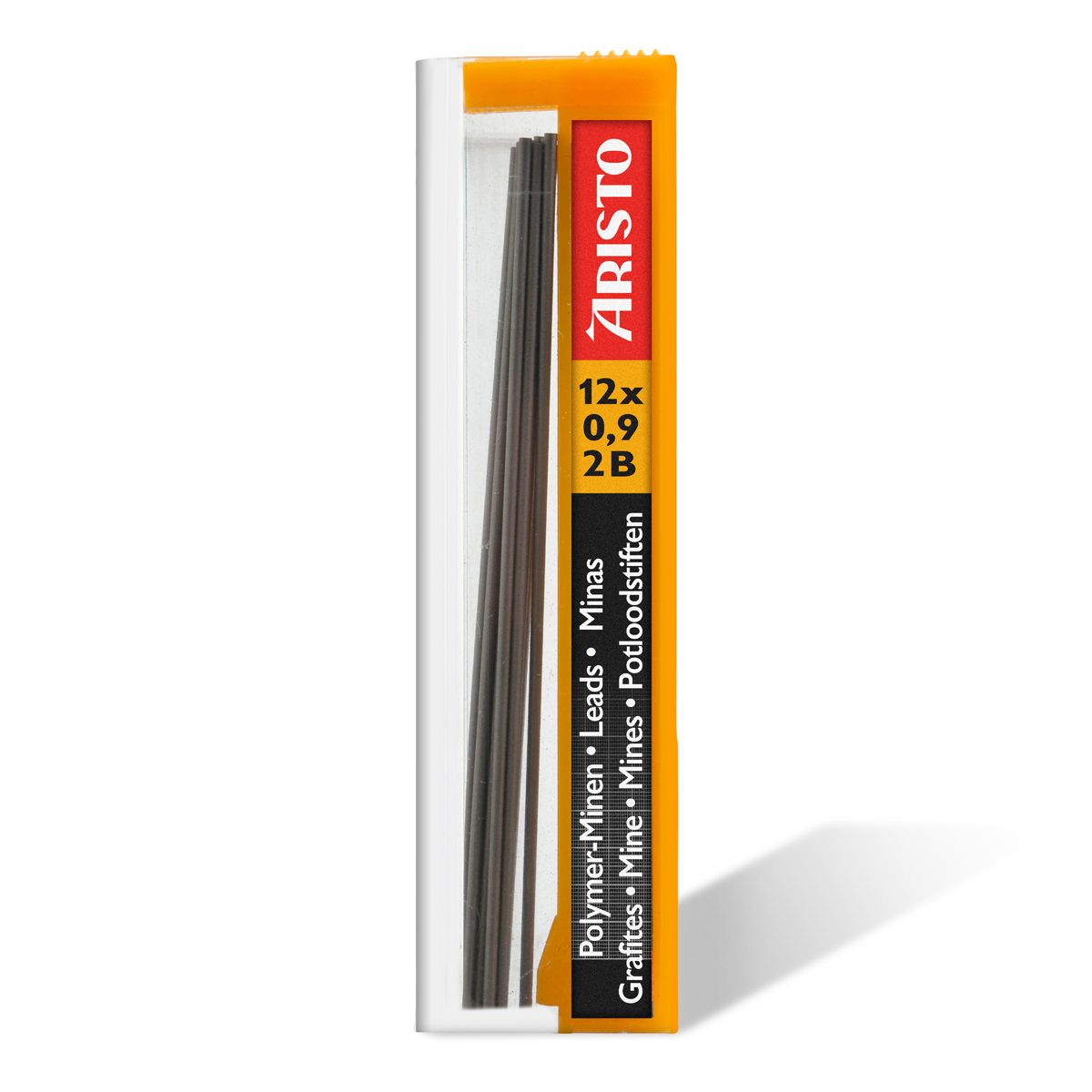 Aristo Feinminen Hi-Polymer 0,9 2B, Dose mit 12 Minen 
