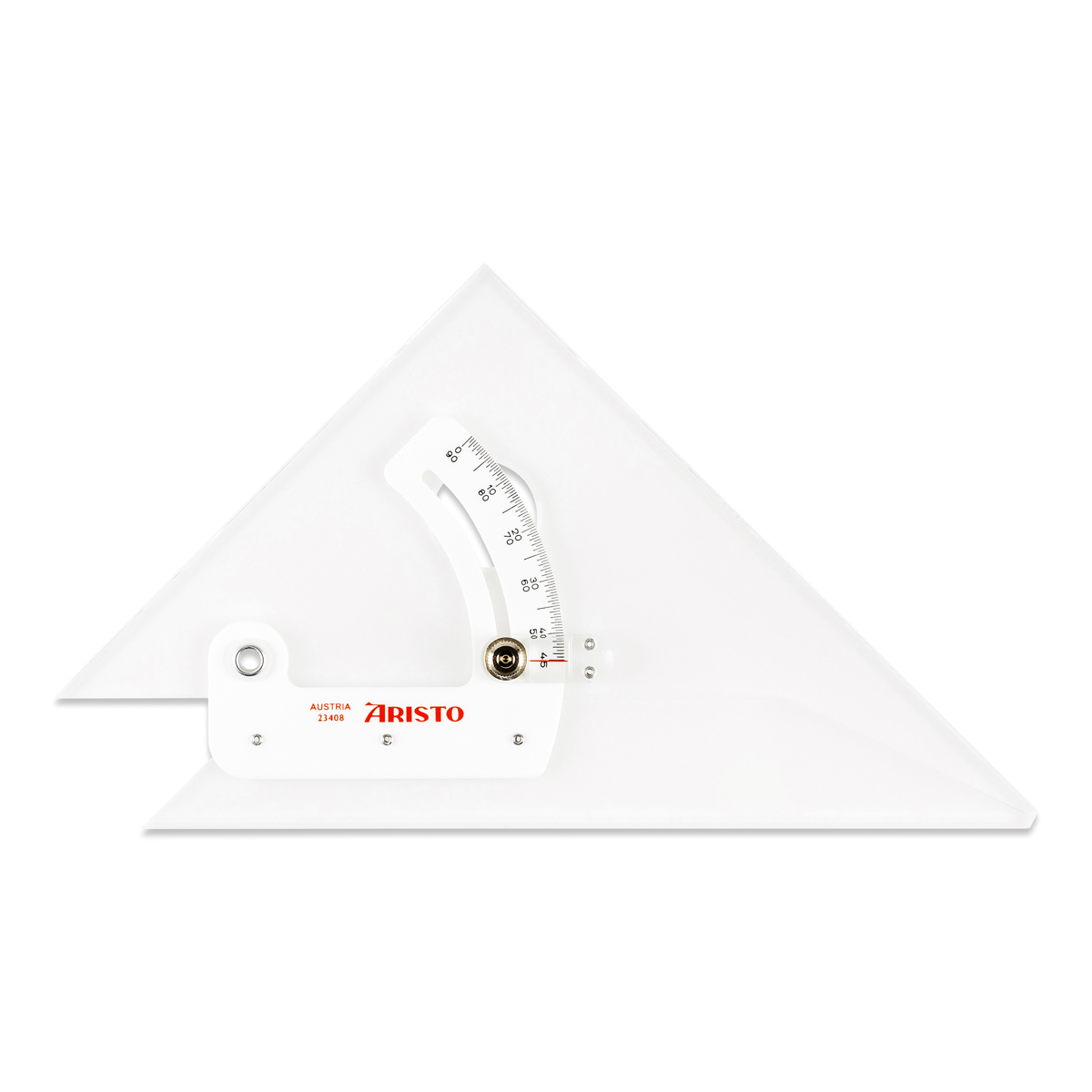 Aristo Stellwinkel Kathete 8'' (20cm) Facette durchgehend, glasklar 