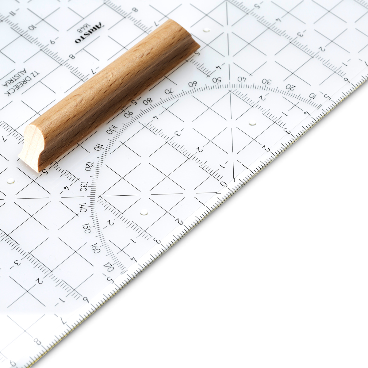 Aristo TZ-Dreieck 32,5 cm mit Holzgriff, Facette an Hypotenuse 