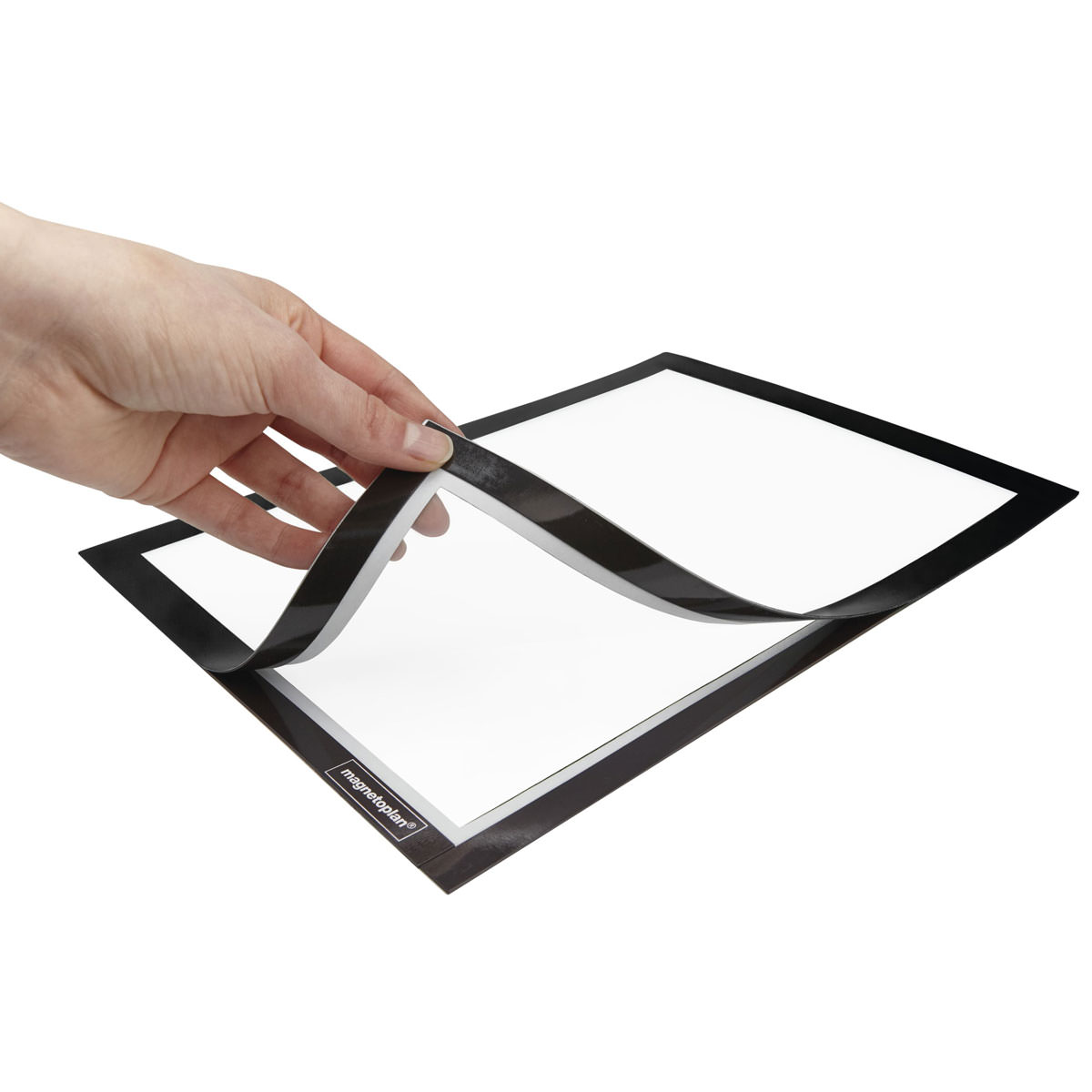 Magnetoplan 1132112 magnetofix Info-Rahmen selbstklebend, 2 Stück A6, schwarz