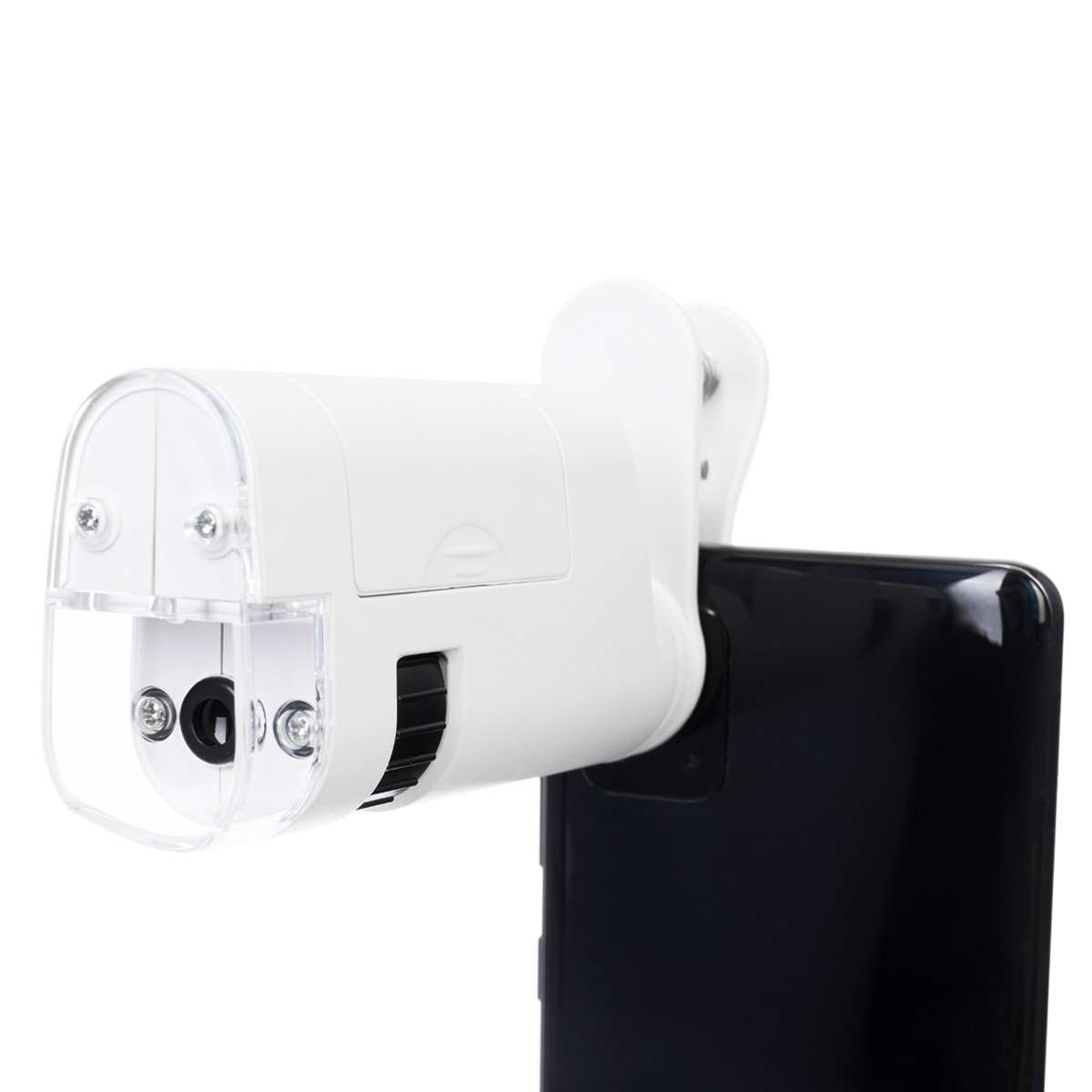 Levenhuk Zeno Cash ZC12 Pocket Mikroskop 40 - 60 fach, LED Beleuchtung, Clip zum Fixieren am Smartphone