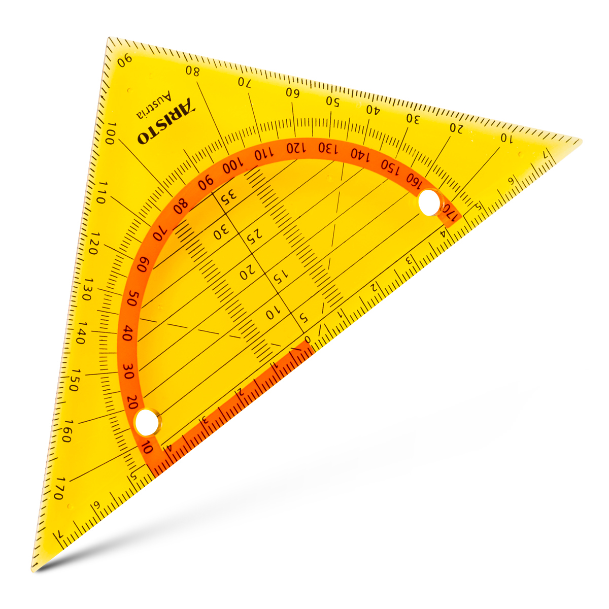 Aristo Flex Geometrie Dreieck 16 cm biegsam, Hyp. 16 cm, neonorange 