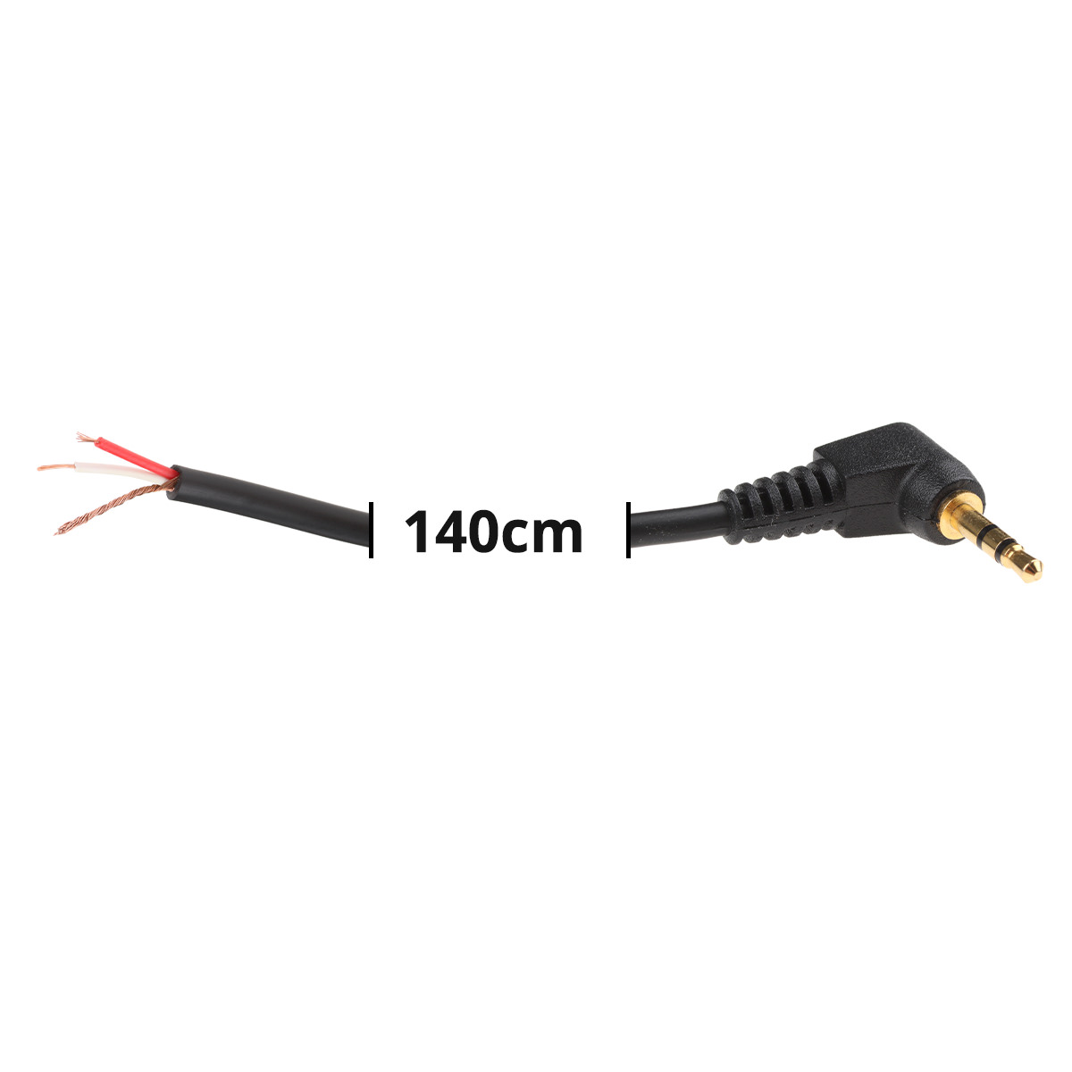 YEL Kabel mit 3 Lötstellen, 1,4m Audiokabel 2,5mm, Stereo Klinkenstecker 3,5mm