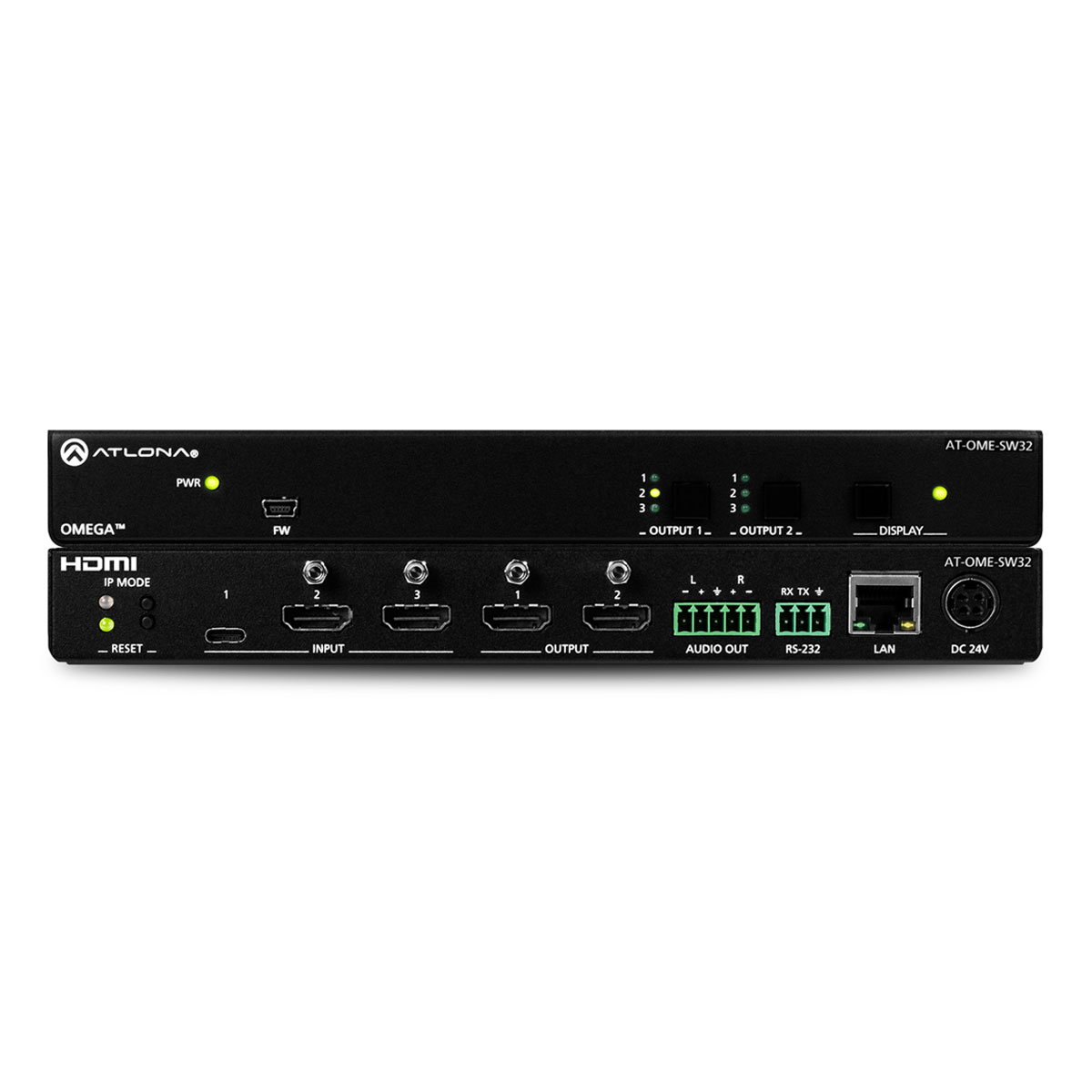 Atlona AT-OME-SW32 3x2 Matrix Switcher 