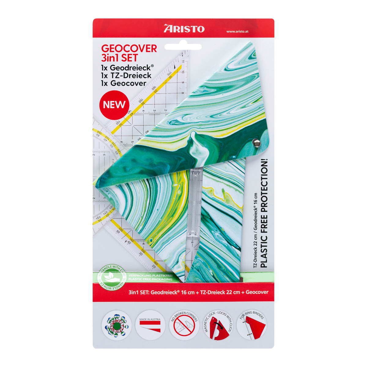 Aristo Geocover 3 in 1 Geo und TZ Dreieck Mystic Green 1 x AR1552 u AR1650/2 