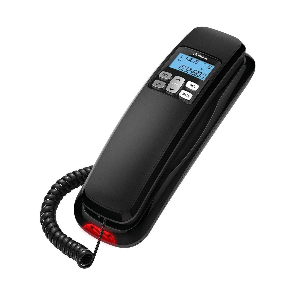 Olympia 4510 Großtastentelefon schwarz, LED zur Anrufsignalisierung, Anruflisten 