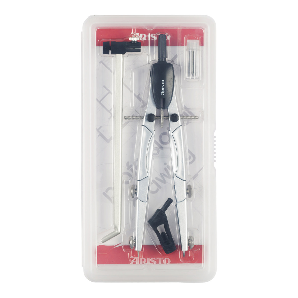 Aristo Studio Schnellverstellzirkel Set Adapter, Verlängerunsstange, Minen 