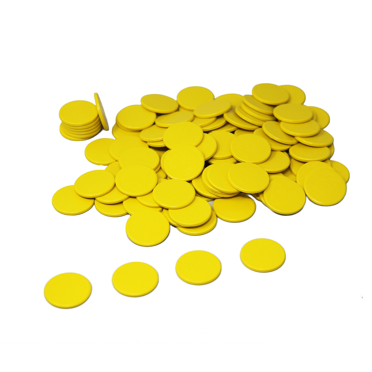 Wissner Spielchips gelb 100 Stück, 25 mm Durchmesser 