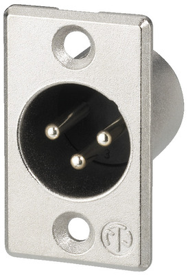 MONACOR NC-3MP NEUTRIK-XLR-Einbaustecker, 3-polig