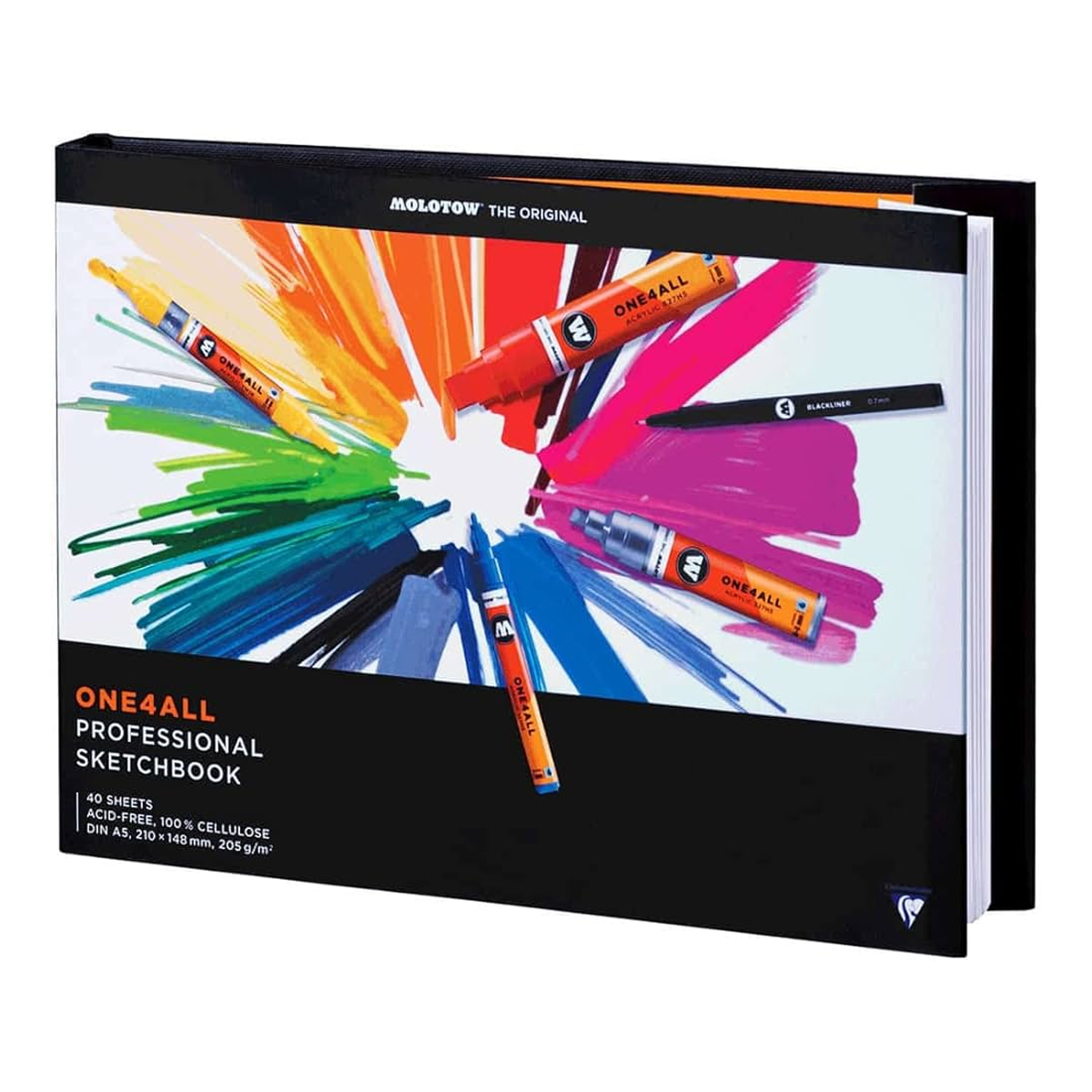 Molotow Zeichenbuch ONE4ALL Professional Sketchbook, DIN A5, landscape 