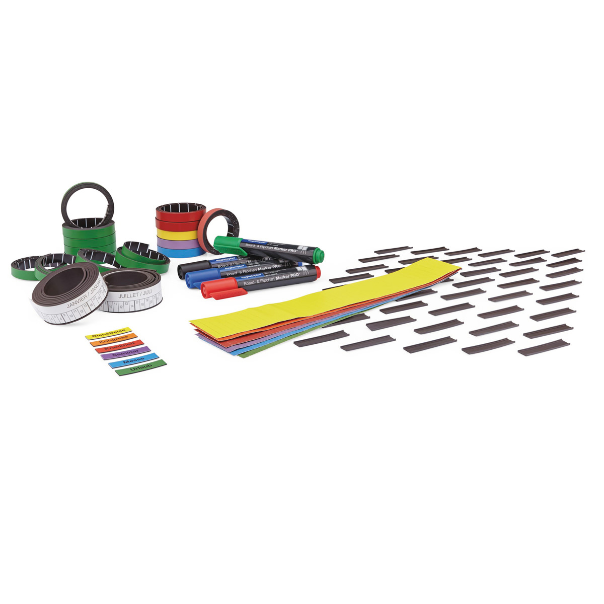 Magnetoplan 3707155 Aktivitäten- und Urlaubsplaner 200 x 75cm, 7 Tage, 60 Mitarbeiter