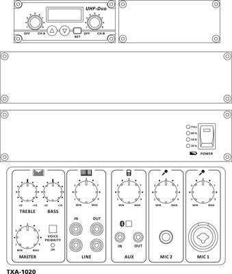 MONACOR TXA-1020 Transportables High-Power-Verstärkersystem