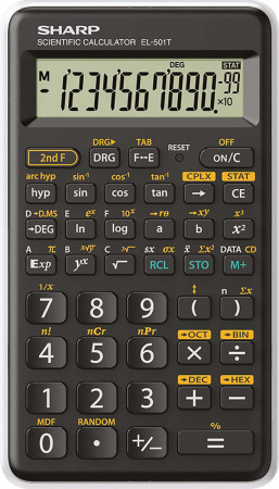 Sharp EL-501 TB WH - Schulrechner - weiß 1-zeiliges Display -146 Funktionen - Batterie