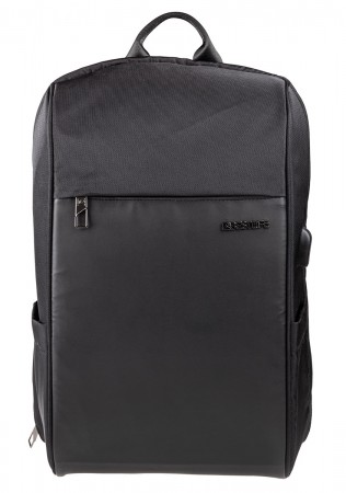 BESTLIFE Relleu TravelSafe Rucksack für Laptop bis 15,6 Zoll USB schwarz