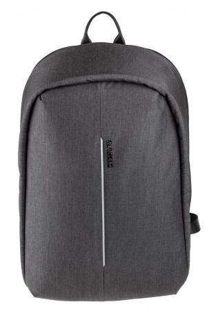 BESTLIFE Barinas TravelSafe Rucksack für Laptop bis 15,6 Zoll USB grau