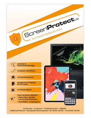 ScreenProtect Displayschutzfolie Anti Reflex für HP ProBook  X360 440 G1 14 Zoll (Folie+Microfasertuch)