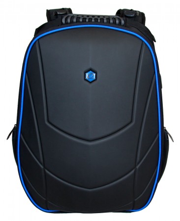BESTLIFE Assailant Gaming Rucksack für Laptop bis 17 Zoll USB schwarz/blau