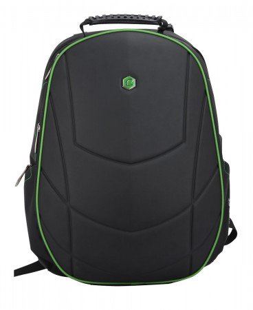 BESTLIFE Assailant Gaming Rucksack für Laptop bis 17 Zoll USB schwarz/grün