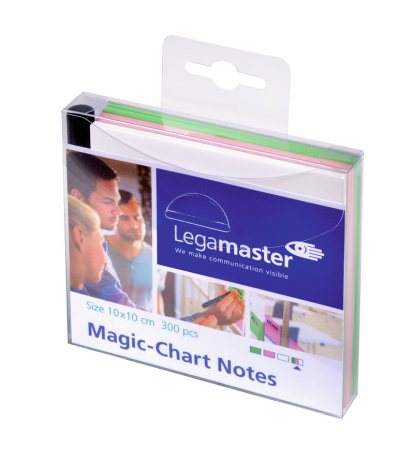 Legamaster Magic-Chart Notes, 10x10cm 300 Stück, 3 verschiedene Farben