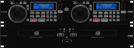 IMG STAGELINE CD-292USB Professioneller DJ-Dual-CD- und MP3-Spieler