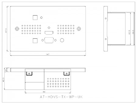 Atlona AT-HDVS-TX-WP-UK HDBaseT Transmitter, Switcher