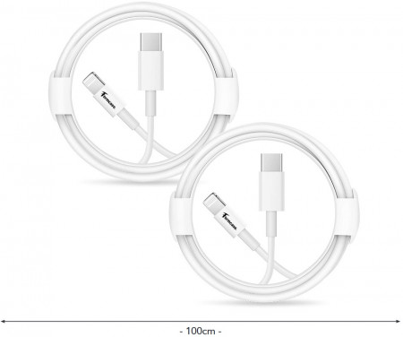 Formcase MFI Lightning auf USB-C Kabel 1m  weiss