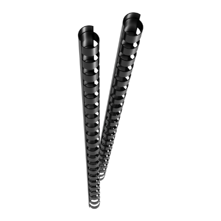 GENIE Spiralbinderücken, 25 Stk., 8mm, black