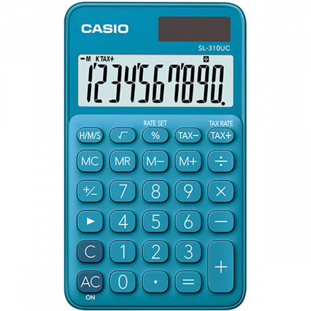 Casio SL-310 UC BU - Taschenrechner 10-stell. LCD - Solar/Batterie - Steuer - blau