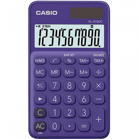 Casio SL-310 UC PL - Taschenrechner 10-stell. LCD - Solar/Batterie - Steuer - violett
