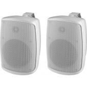 MONACOR WALL-04T/WS 2-Wege-ELA-Lautsprecherboxen-Paar, weiß