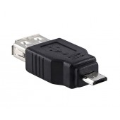 Adapter USB-OTG 2.0 micro B Stecker an A Buchse, schwarz