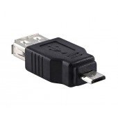 Adapter USB-OTG 2.0 micro B Stecker an A Buchse, schwarz