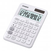 Casio MS 20 UC RG - anzeigender Tischrechner 12st. LCD - Solar/Batterie - Steuer - weiß