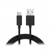 Veho USB-A zu USB-C Lade- und Synchronisierungskabel  - 1 m, schwarz