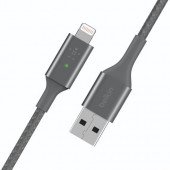 PARAPROJECT USB-A auf Lightning® Connector mit LED-Anzeige 1,2 m, grau (Belkin)