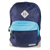 BestLife Schulrucksack für Laptop und Tablet bis 15,6 Zoll Smartphonefach hell/ dunkel blau